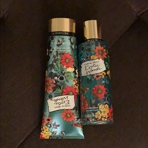 Body spray and lotion-exotic wood fragrance